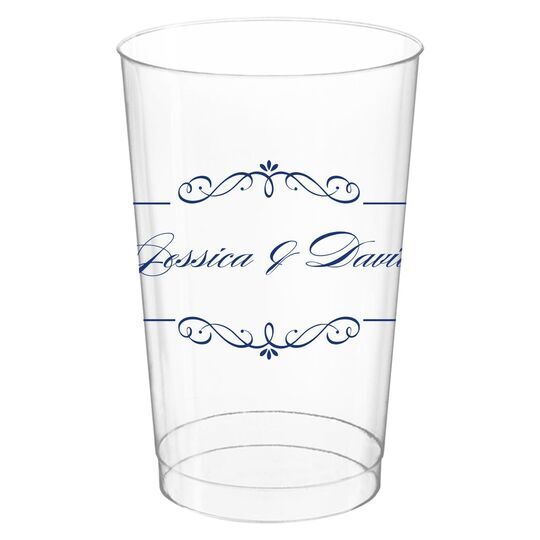 Bellissimo Scrolled Clear Plastic Cups